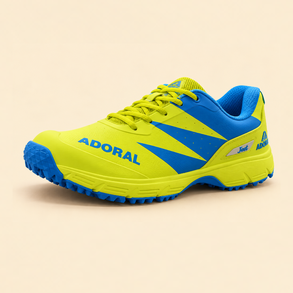 Adoral Jeet Lime Blue Cricket Gripper Shoes Outsole