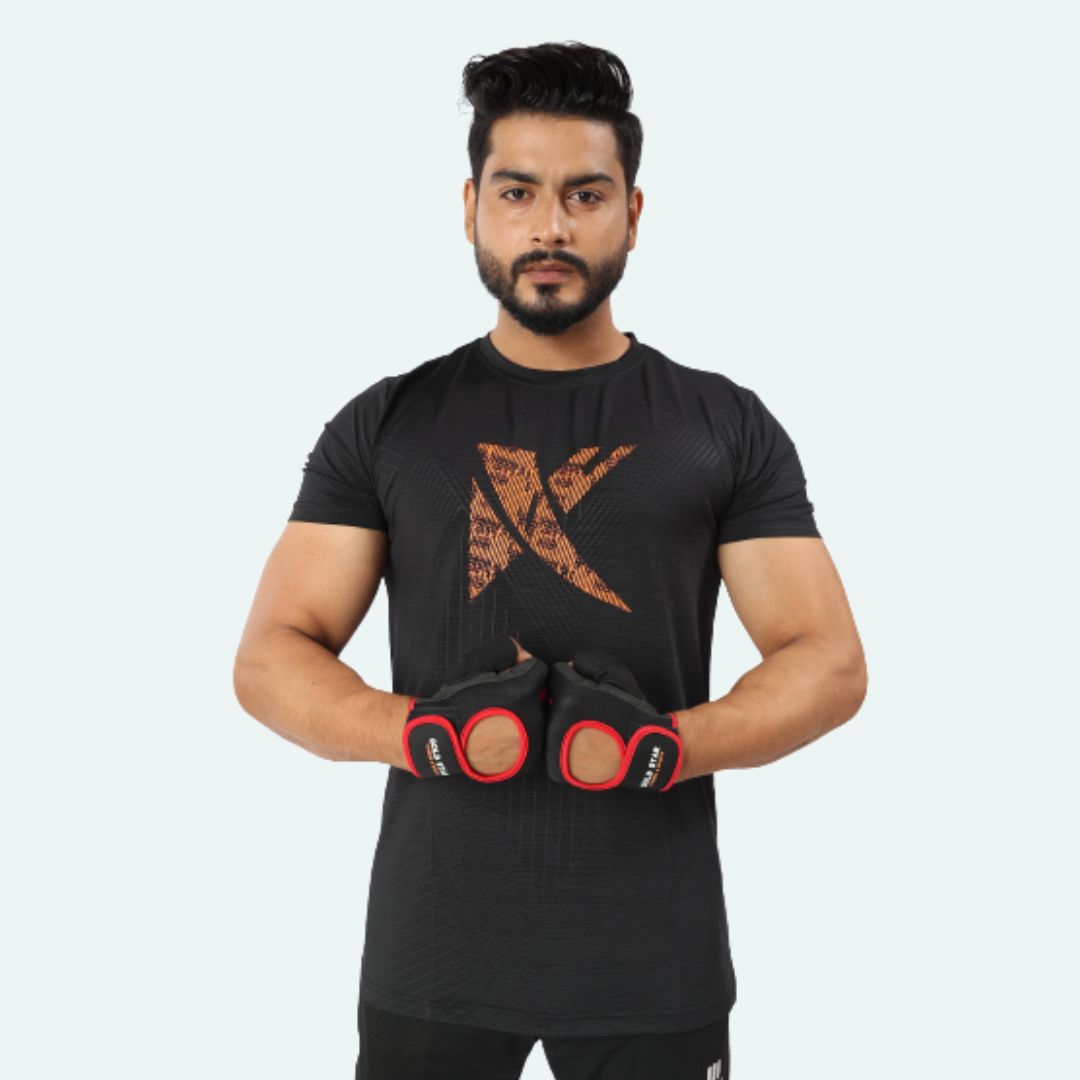 K BOX DRY FIT T-SHIRT BLACK (IMPORTED)
