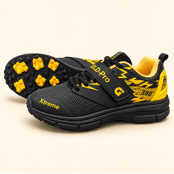 GOLD Pro 390 Xtreme | Rubber Spikes Cricket Shoes