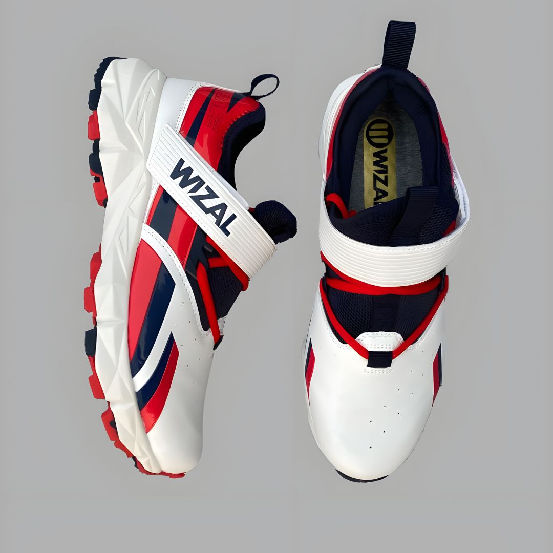WIZAL RACE CRICKET SHOES(RED/NAVY)