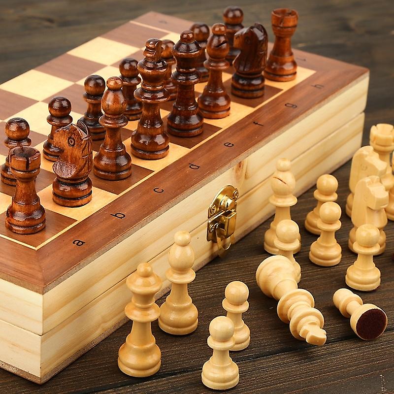 CHESS BOARD WOOD SET 3 IN 1