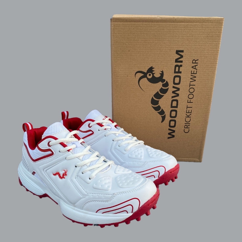 WOODWORM CRICKET SHOES RED